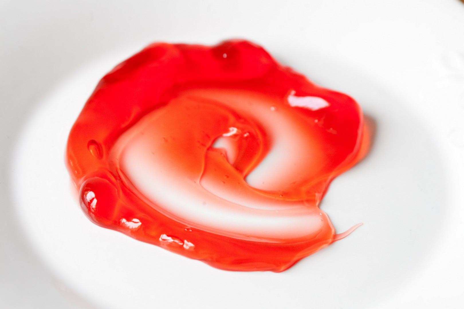 Strawberry flavoured mirror glaze